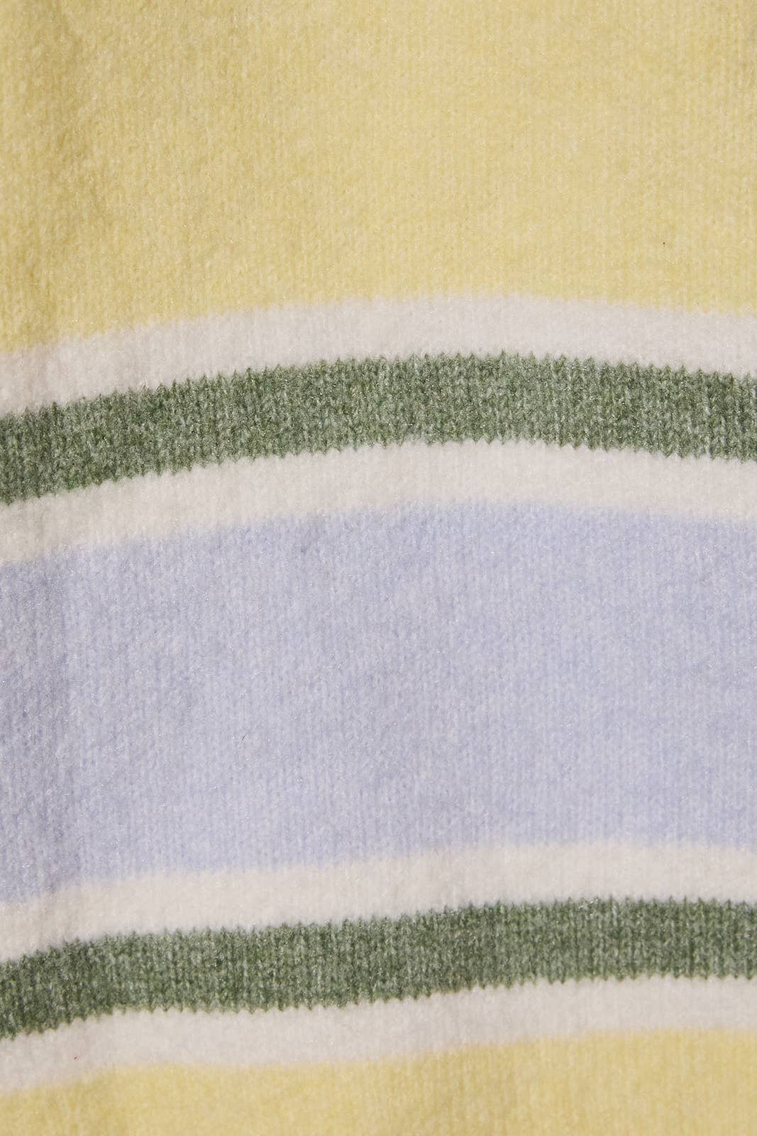 Striped Soft Knit Crew Neck Button Cardigan